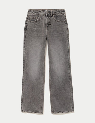 Jean Tom regular taille haute denim gris