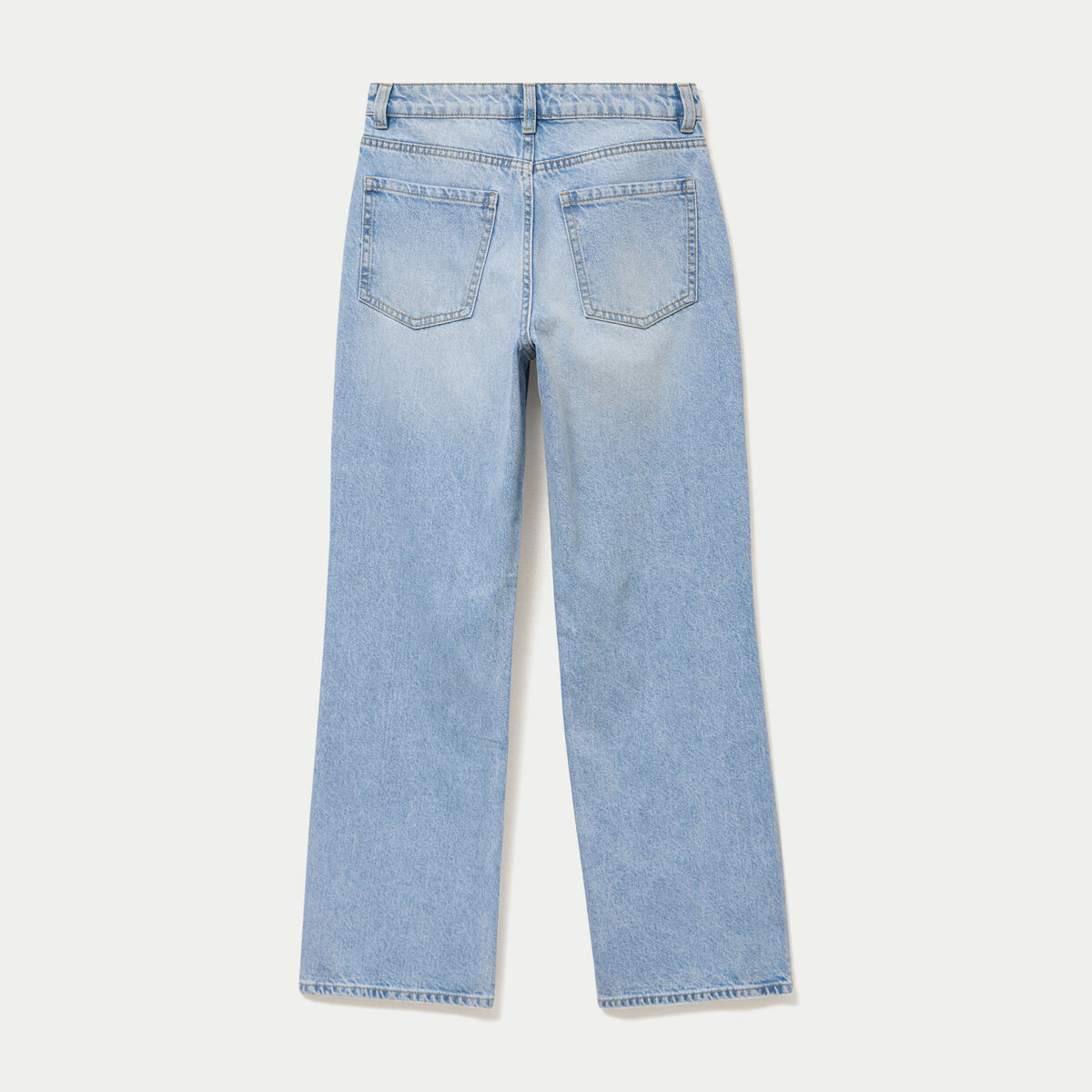 Jean Tom regular taille haute denim bleach
