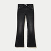 Jean bootcut taille basse denim noir ado