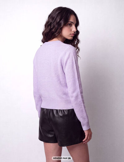 Pull col rond manches longues parme