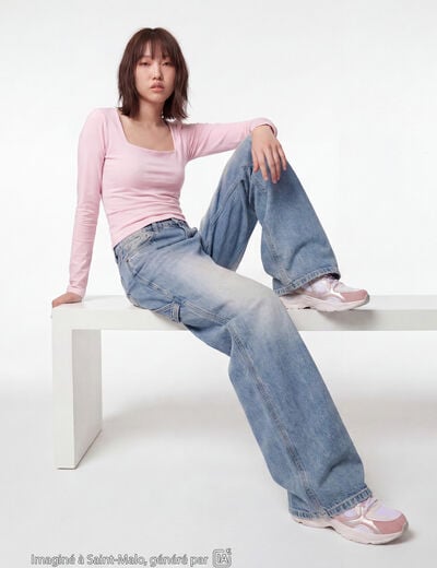 Jean Max loose taille standard denim bleach