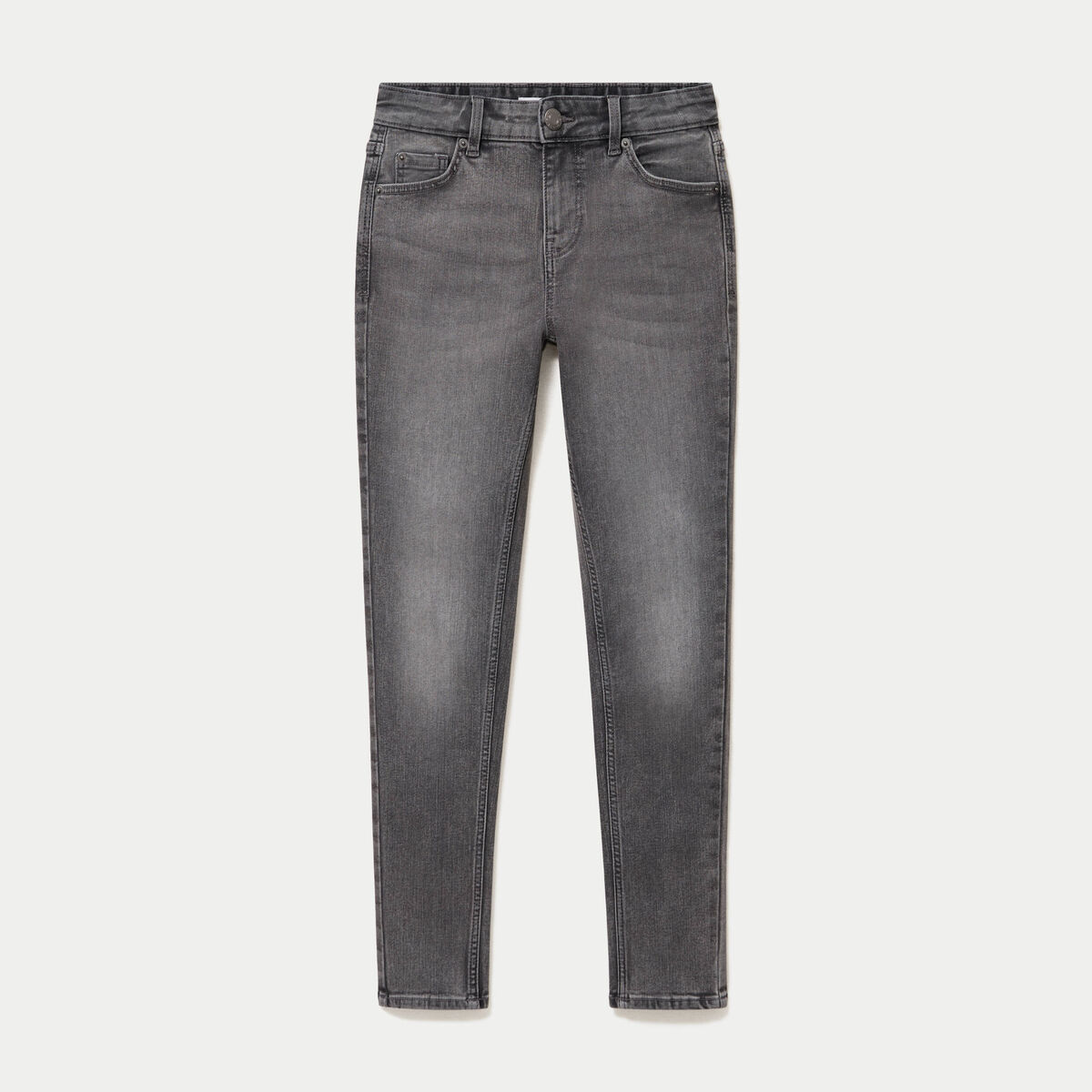 Jean skinny taille standard denim gris ado