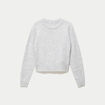 Pull col rond manches longues gris clair