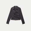 Chemise cintr&eacute;e manches longues noir