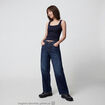 Jean loose taille basse denim brut ado