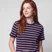 T-shirt ajust&eacute; manches courtes bleu marine