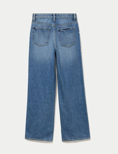 Jean Lenny wide leg taille standard denim double stone