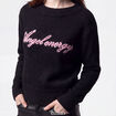 Pull col rond manches longues gris