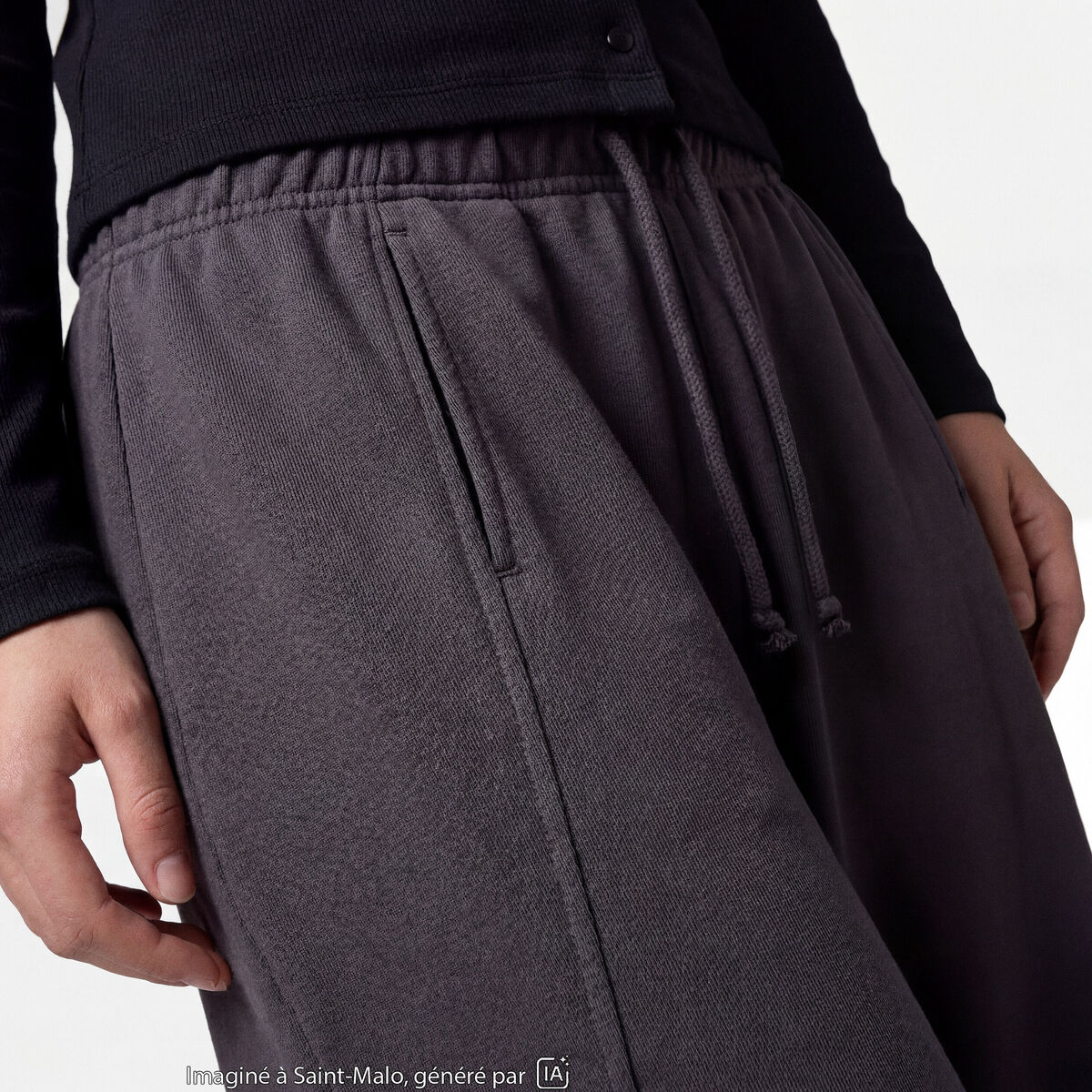 Jogging coupe ample taille standard gris