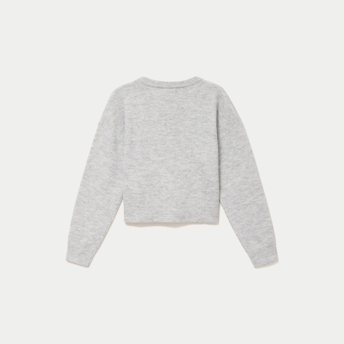 Gilet ajust&eacute; cropped manches longues blanc