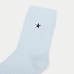 Chaussettes duveteuses bleu ciel