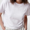 T-shirt col rond manches courtes blanc