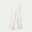 Pantalon large taille standard ecru ado
