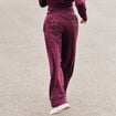 Jogging large en maille bordeaux