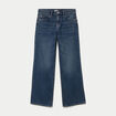 Jean wide leg taille basse bleu ado