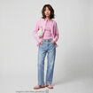 Chemise oversize longue 2-en-1 rose ado