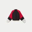 Blouson oversize cropped col biker noir