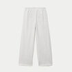 Jogging large en maille ecru