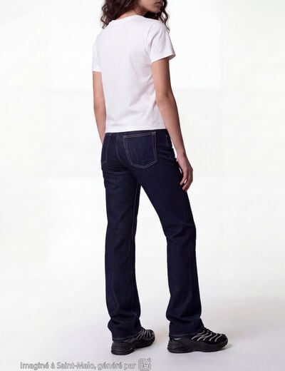 Jean Tom regular taille basse denim brut