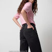 Jean Tom regular taille basse denim noir