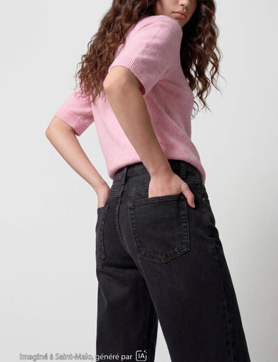 Jean Tom regular taille basse denim noir
