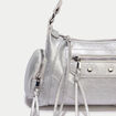 Sac &agrave; main gris argent