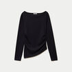 T-shirt droit manches longues noir