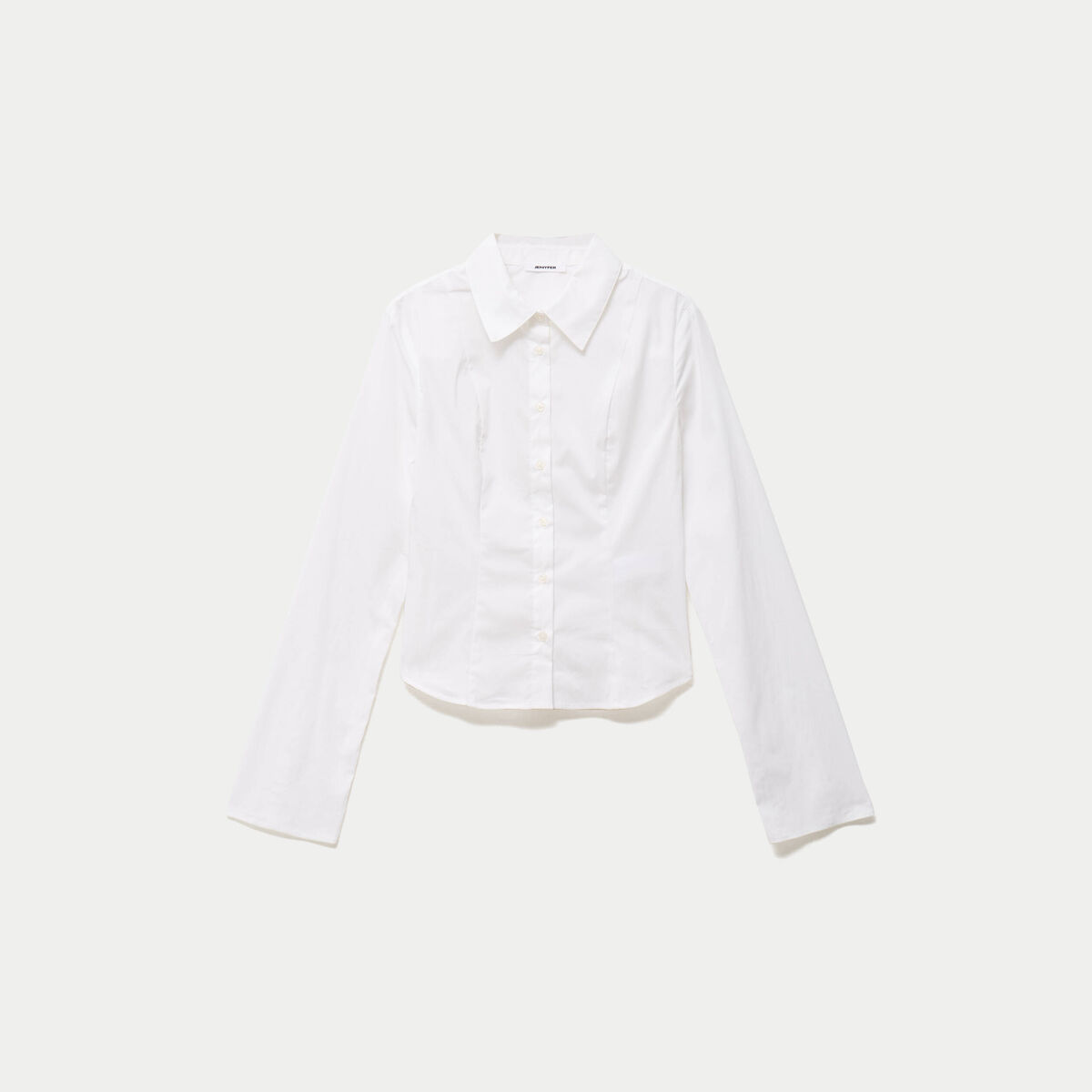 Chemise ajust&eacute;e courte col classique ecru