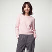 Pull col rond manches longues rose clair