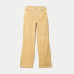 Pantalon bootcut en velours jaune pastel