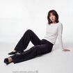 Jean loose taille basse denim noir ado