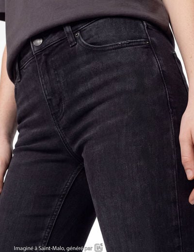 Jean Zoe skinny taille standard denim noir