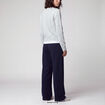 Pull col rond manches longues gris clair