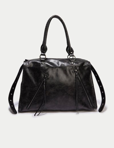 Sac port&eacute; &eacute;paule noir ado
