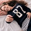 Pull col bateau manches longues bleu marine