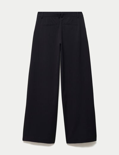 Pantalon coupe large taille basse noir