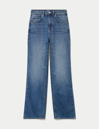 Jean Tom regular taille haute denim double stone