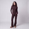 Leggings bootcut taille haute stretch marron fonc&eacute;