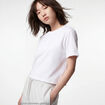 T-shirt col rond manches courtes blanc