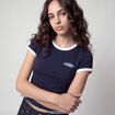 T-shirt col rond manches courtes bleu marine