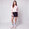 Sweat oversize &agrave; capuche manches longues rose clair