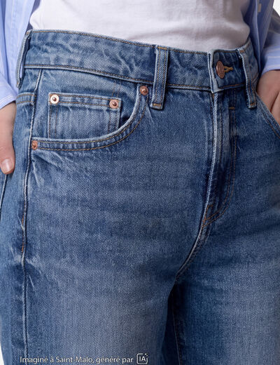 Jean Sam regular taille standard denim double stone