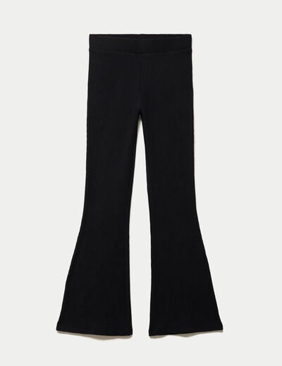 Pantalon flare stretch taille standard noir