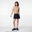 Pull col rond manches courtes beige
