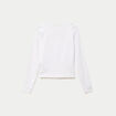 T-shirt ajust&eacute; d&eacute;collet&eacute; manches longues blanc