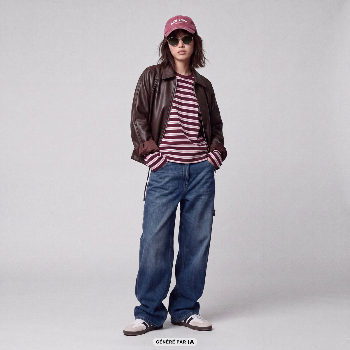 T-shirt manches longues bordeaux