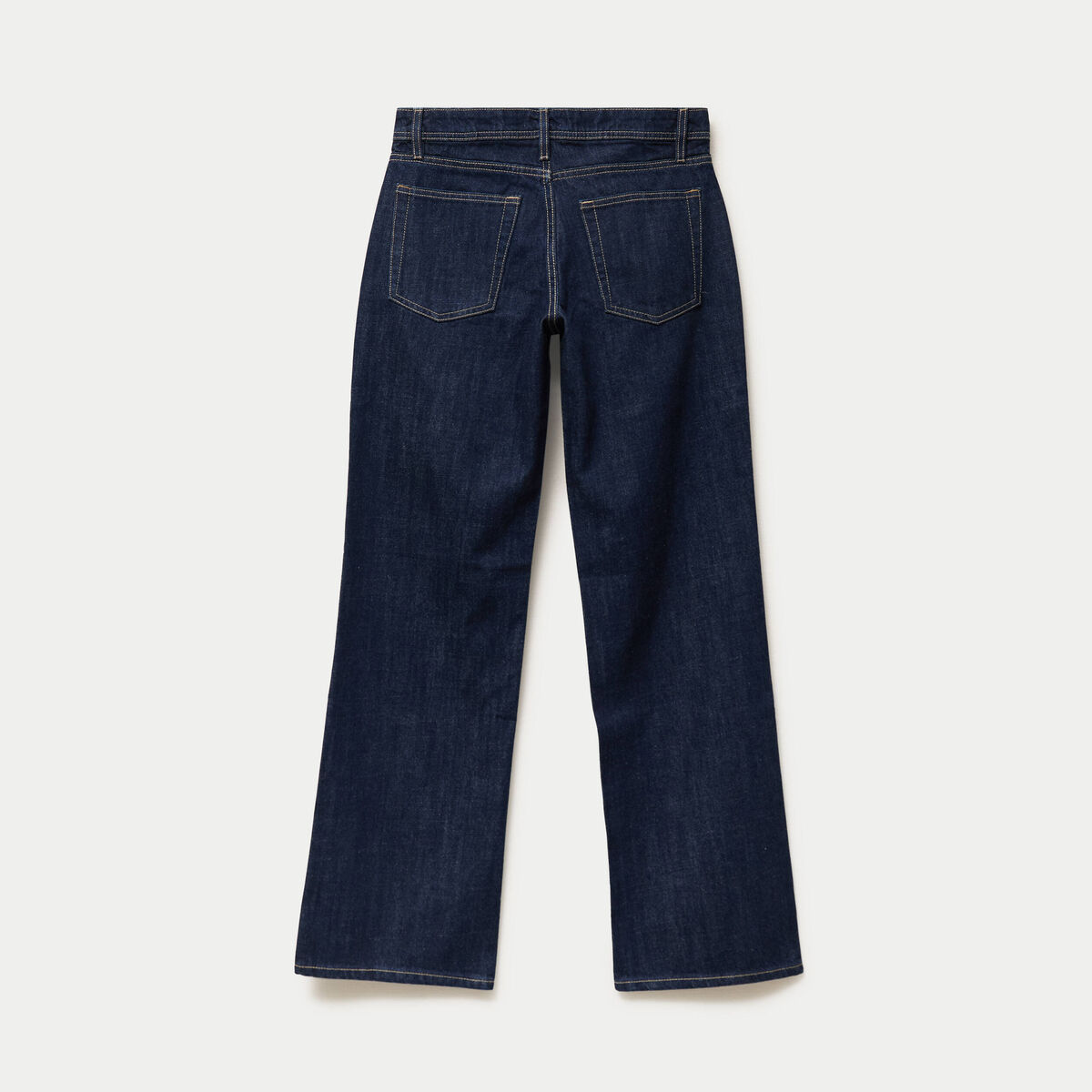 Jean regular taille basse denim brut ado