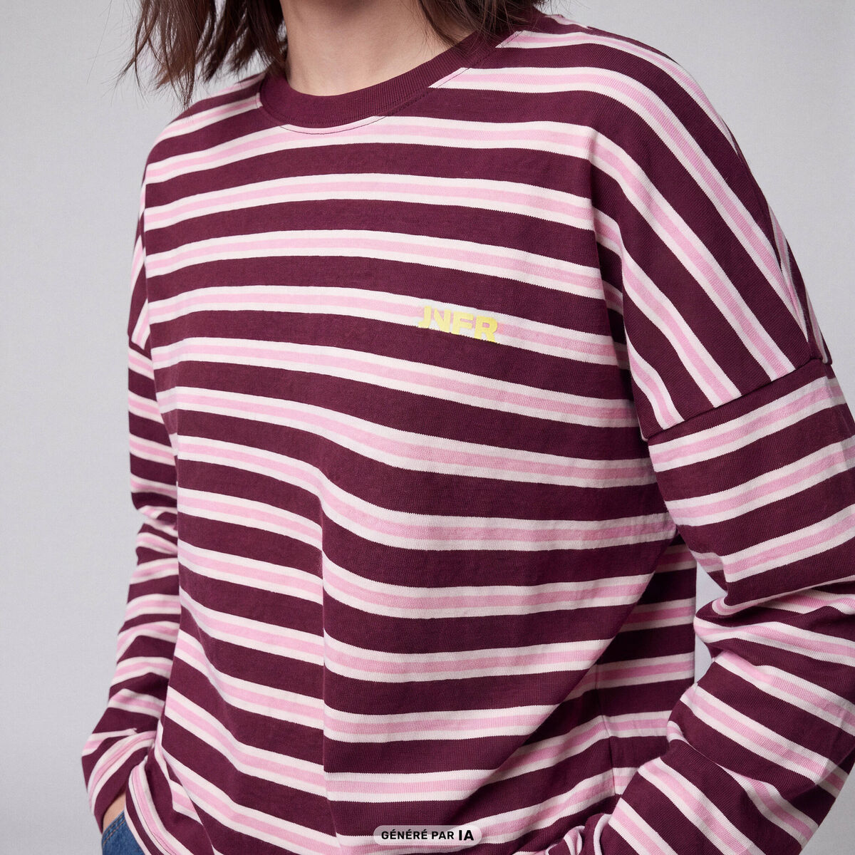 T-shirt manches longues bordeaux