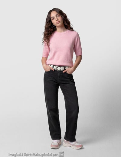 Jean Tom regular taille basse denim noir