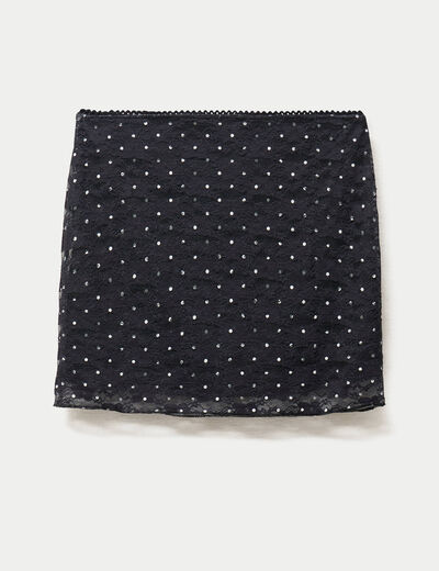 Jupe aspect dentelle noir